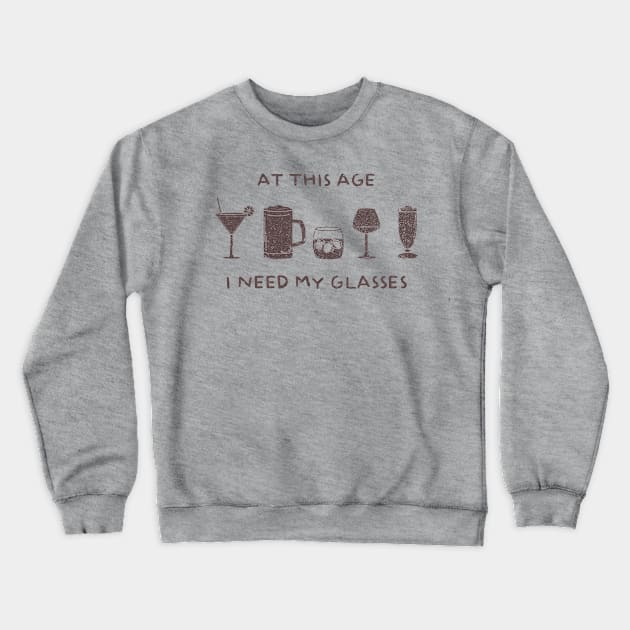 I Need my Glasses Crewneck Sweatshirt by resjtee